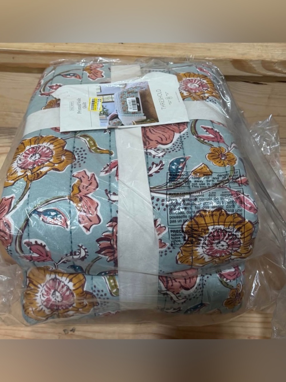 NWT Threshold Full/ Queen Printed Voile Quilt - Picture 4 of 4